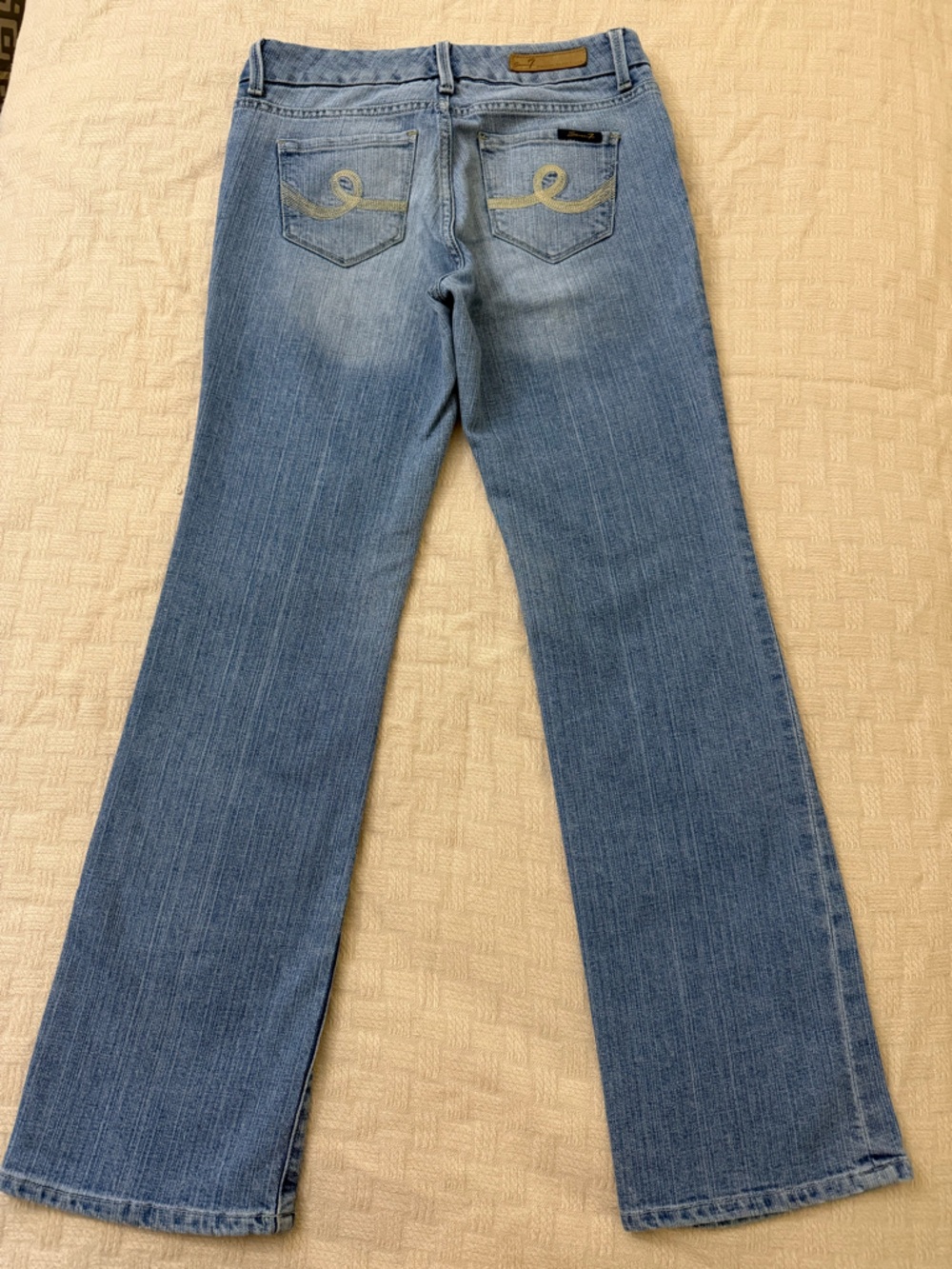 Seven7 Light Blue bootcut Jeans with Back Pocket Stitch